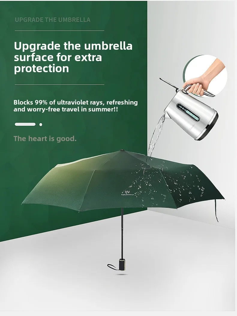 Wholesale Rain Shine Fully Automatic Large Size Umbrella Customizable Advertising 8K Modern Daisy Sun Protection Sunshade Travel