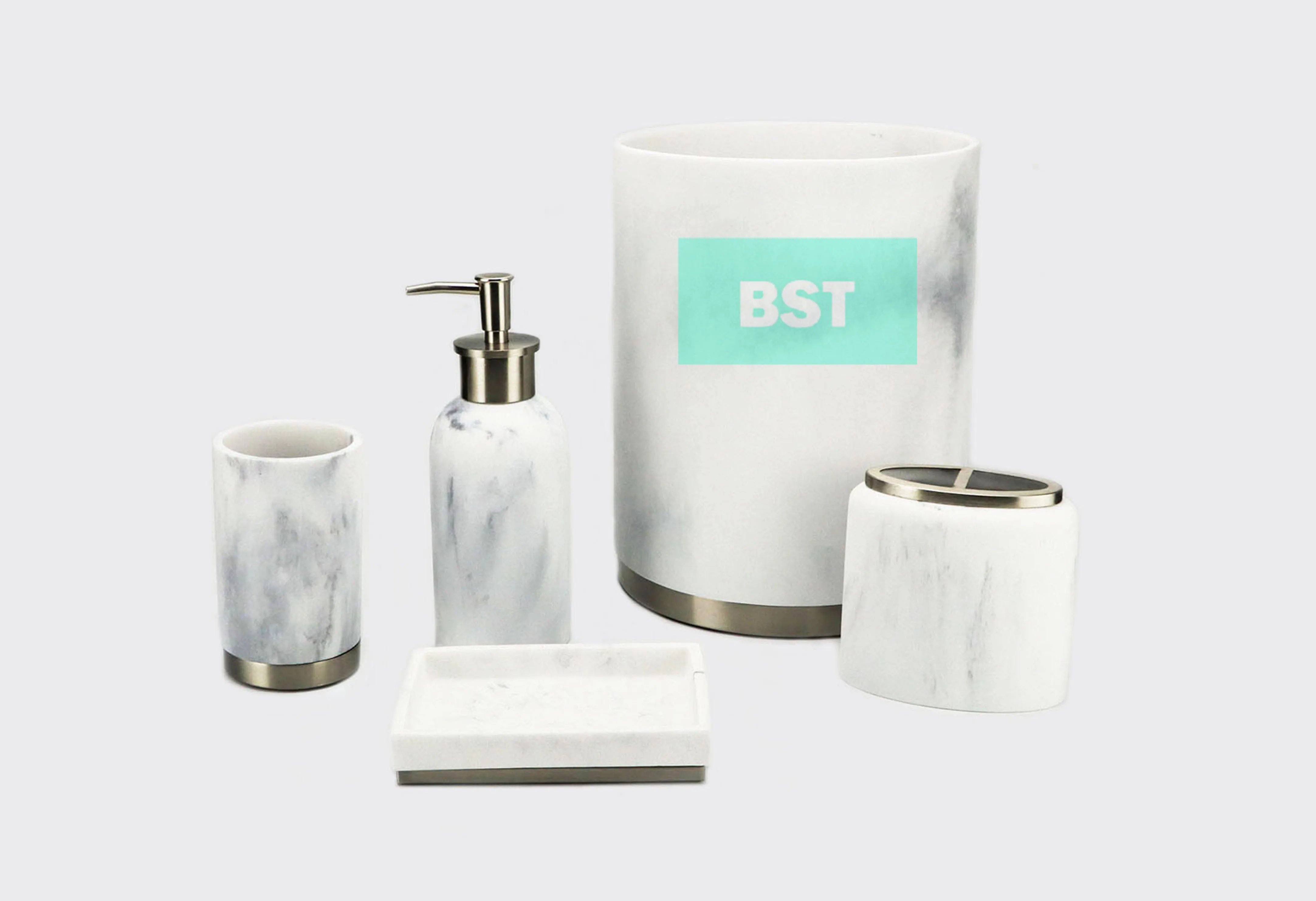 Cheap Hotel Marble Effect Bathroom Accessories Set Resin Buy Marble Effect Bathroom Accessories Set Resin