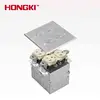 UL listed Flush Square Two Gang Floor Box Assembly with Outlet