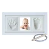 Baby Hand and Footprint Keepsake Photo Frame Registry Kit for Wall Mount & Desktop Mount Decor NO mold
