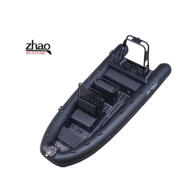 5.5m Aluminum Rib Boat Rib 550 Luxury Hypalon Fishing Boat For Sale