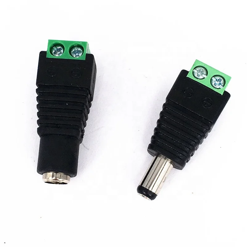 Male And Female DC Jack DC12V-24V LED Strips Male Female DC Socket 5.5mm x 2.1mm Female Male DC power Plug Adapter