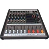 6 channels professional mini audio sound mixer with digital effect delay effect USB connect to PC port and bluetooth