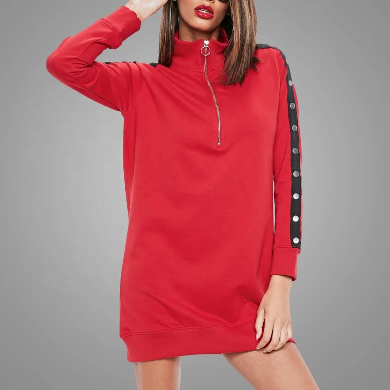 Top Fashion Red Sweater Hoodie Dress ...