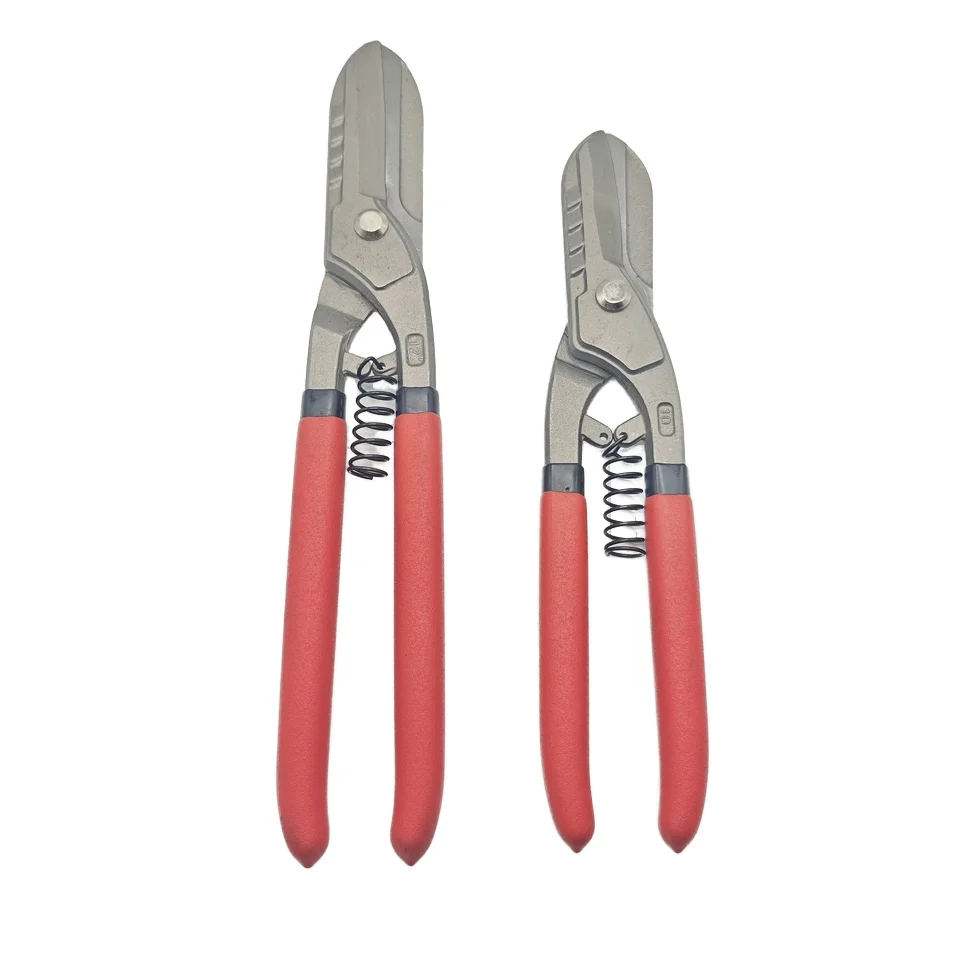 Professional Industrial Grade Tin Snips Smooth-Edge Aviation Sheet Shears with Steel and Rubber Handles factory