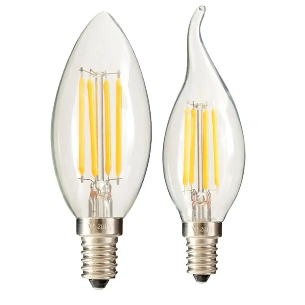 E14 led edison candelabra bulbs Candle Lamp 2200k led filament Lighting bulb Home Decor Light