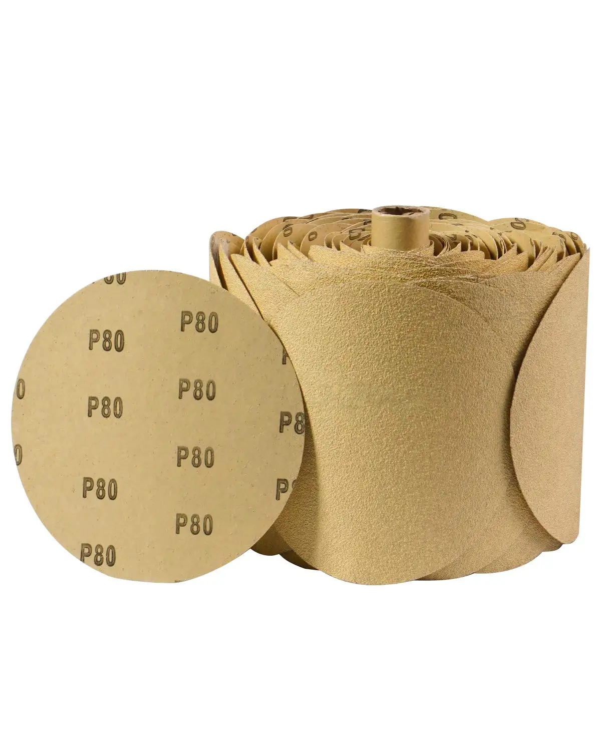 6inch Psa Gold Sanding Discs Roll 80 Sticky Back Sandpaper Roll For Sander Buy Psa Disc Roll
