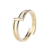 Bulk Wholesale 925 Silver 18K Gold Plated Double Layer Ring Women Minimalist Jewellery Damila Jewelry K264K