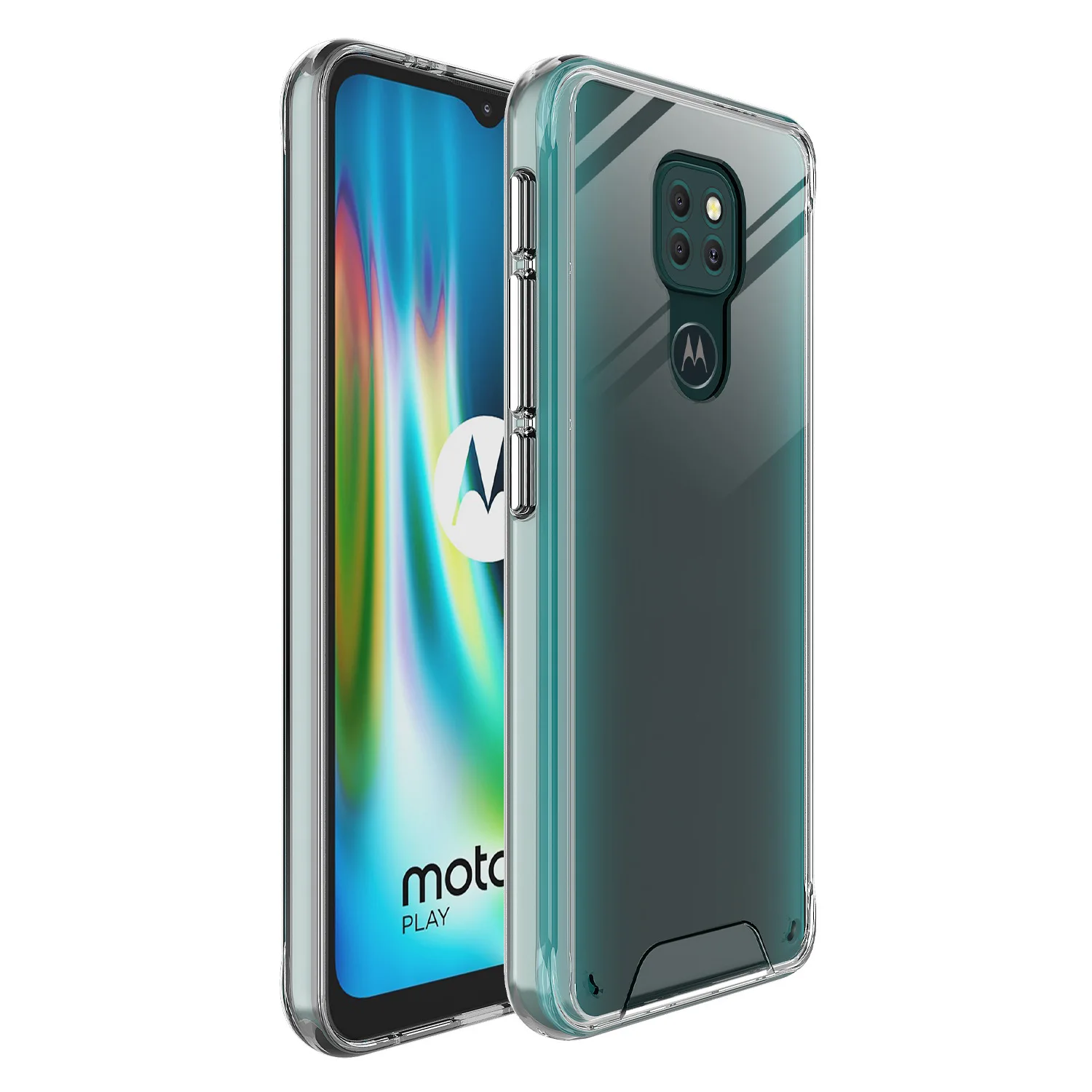 适用于摩托罗拉moto g9 play g9 plus后盖的高透明丙烯酸tpu混合保护