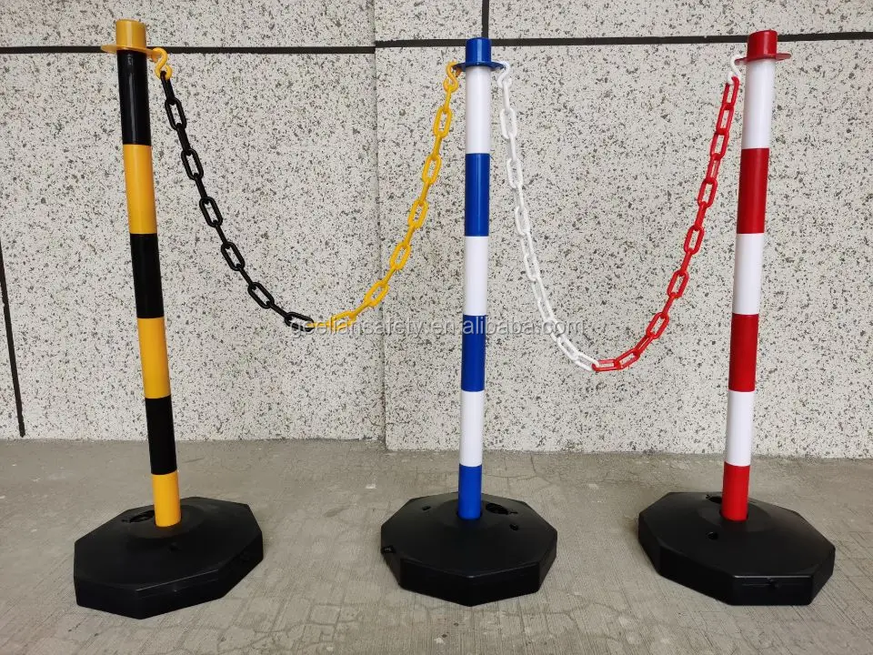 Parking Lot Rope Durable Plastic Chain Barriers Post for Road Traffic Safety | Outdoor ...