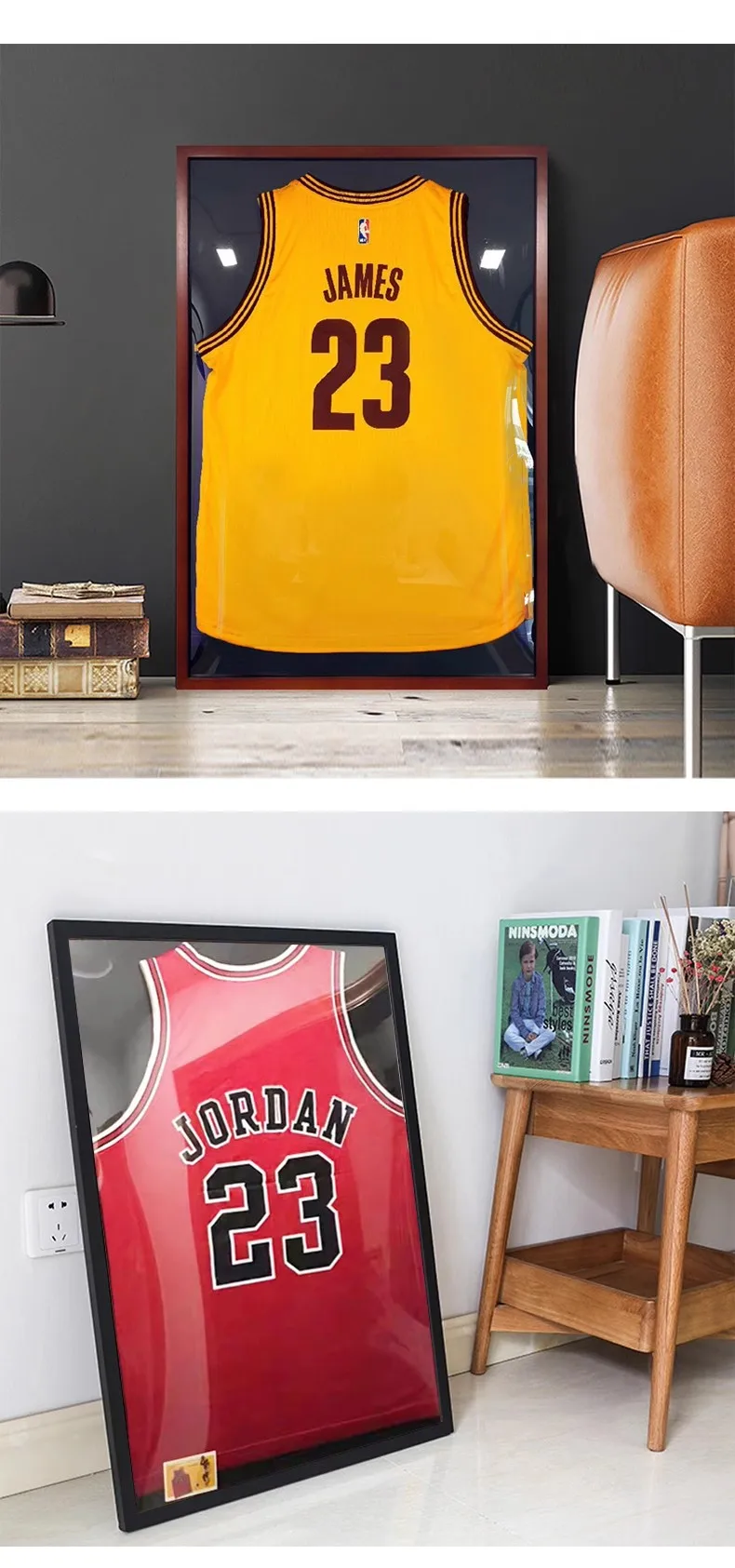Nba Frame Design Framed Glass Photo Frame Wall Mounted NBA Football Basketball CBA ...