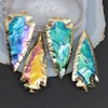 BD-T168 sparkly amazing gemstone pendant,multicolor agate arrowhead pendant with jewelry component