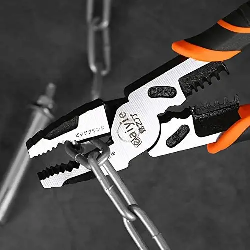 9-inch multi-function wire-pressing and stripping force-saving pliers