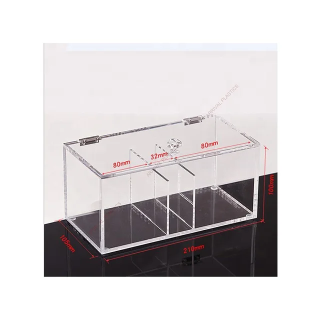 Clear Acrylic Rectangle Storage Box With Metal Hinge Buy Clear