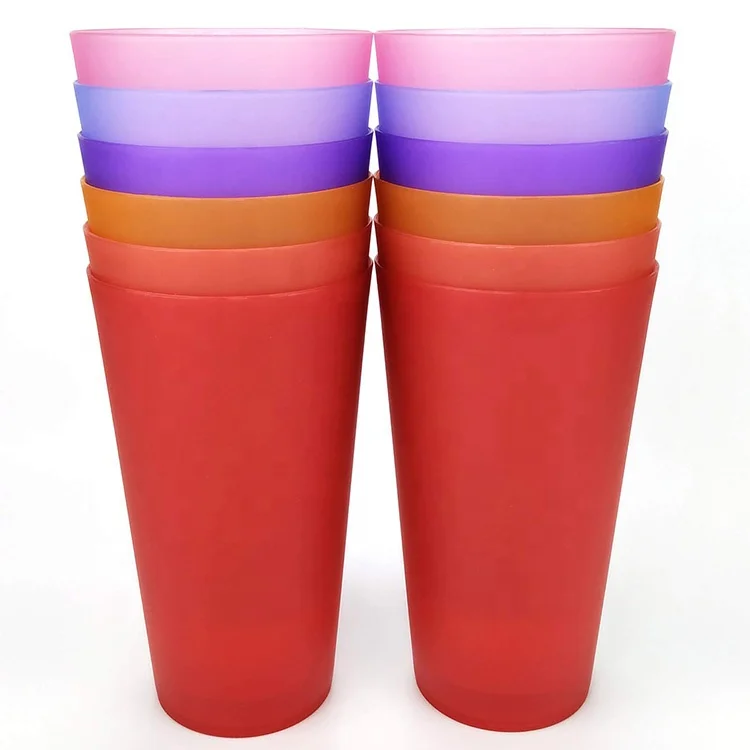 Unbreakable Bpa Free Drinking Glasses Reusable 20 Ounce Plastic