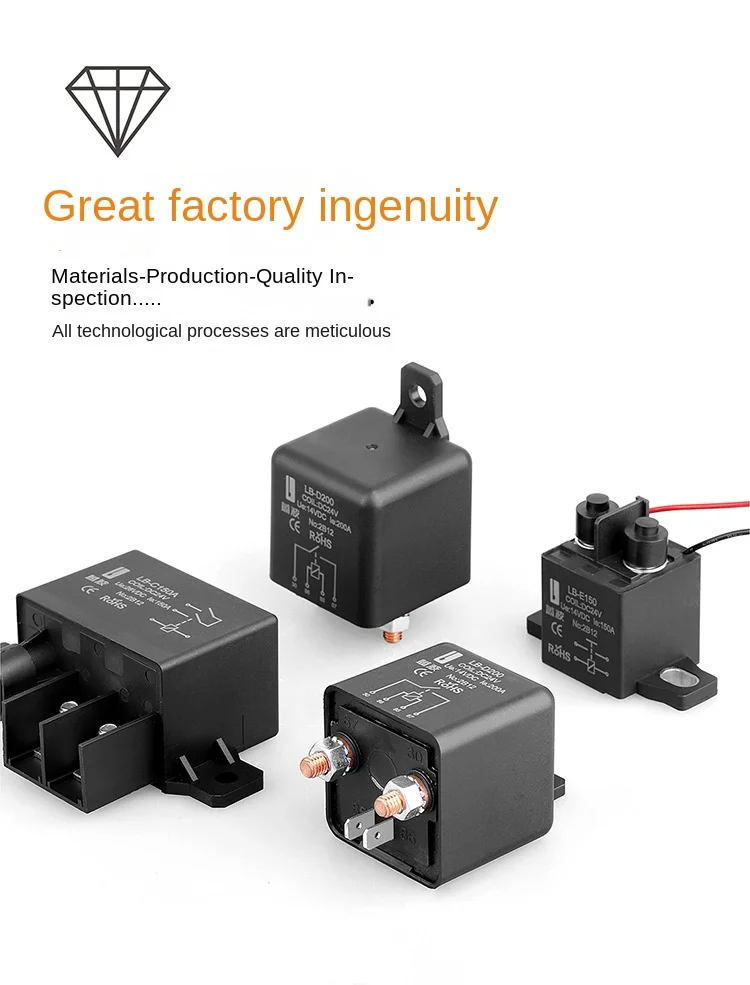 Auto Relay 12V 24V 100A 200A Heavy Duty Starter Truck Automotive Relay ...