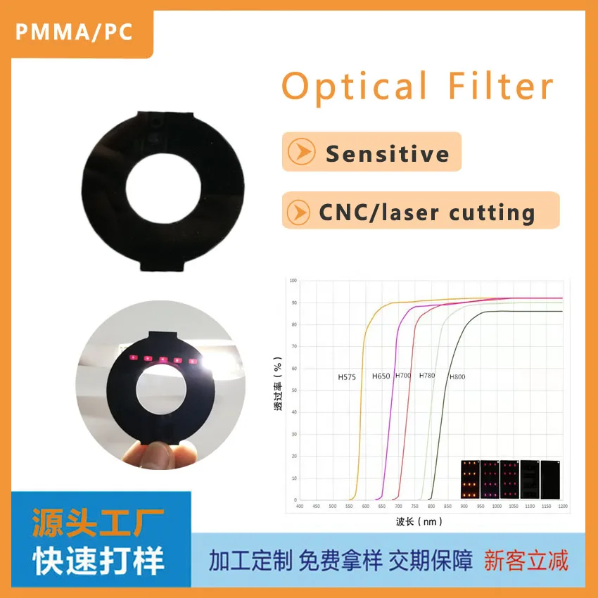 700/780nm Pmma Longpass Ir Pass Infrared Plastic Filter Infrared