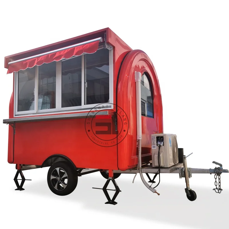 Outdoor Kitchen Fast Food Trailer With Cooking Equipment China Factory