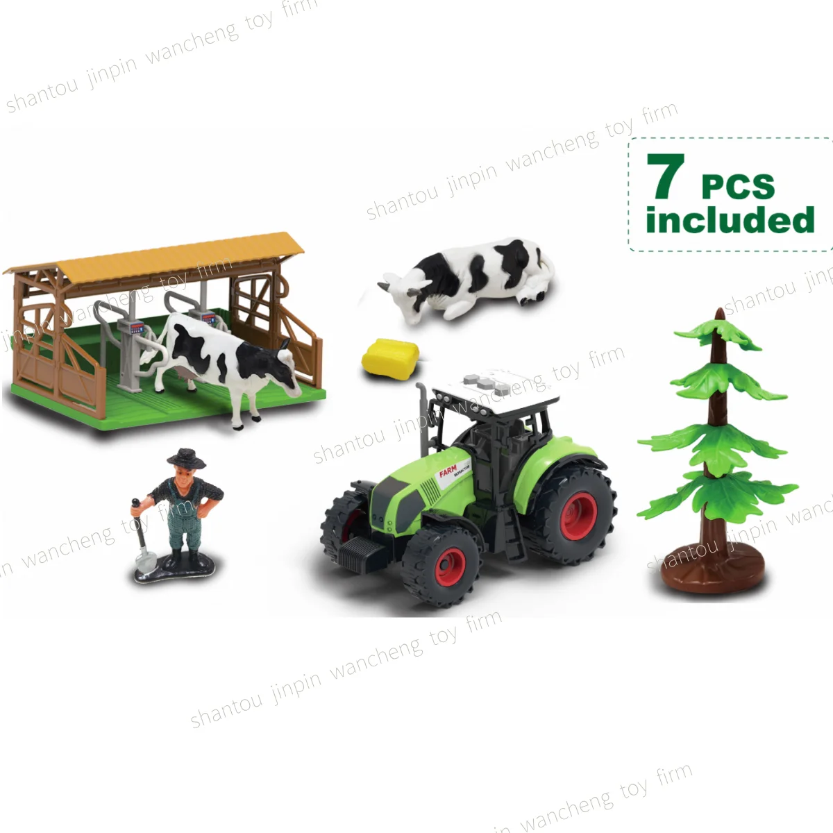 Interesting Pretend Play Barn Series Animals Tractor Farm Toy Set With ...