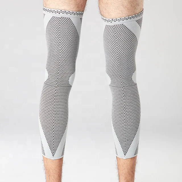 Knitted Adjustable Compression Calf Knee Support Brace Leg Long Sleeve
