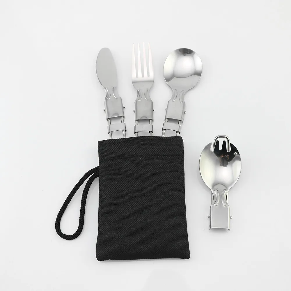 Folding Portable Stainless Steel Foldable Collapsible Cutlery Set Buy