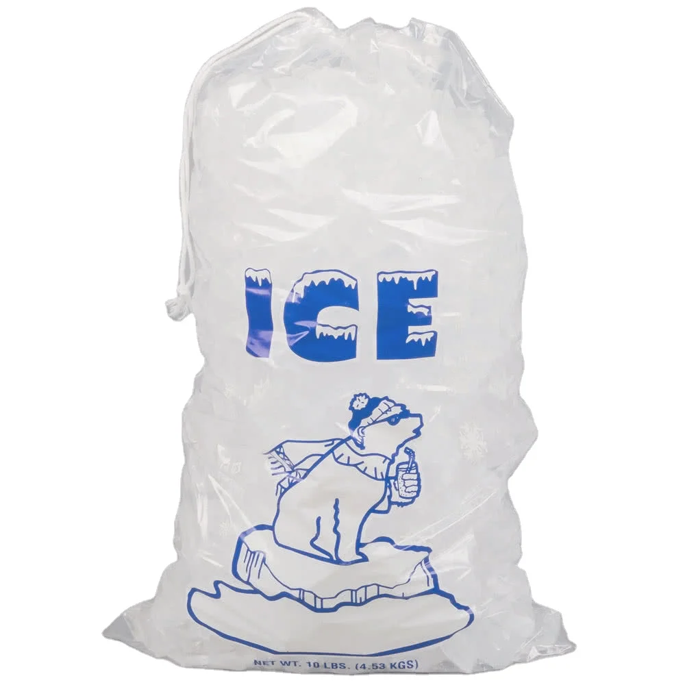 2021 Freezer Clear Ldpe Plastic Ice Bags Ice Cube Packaging Bags