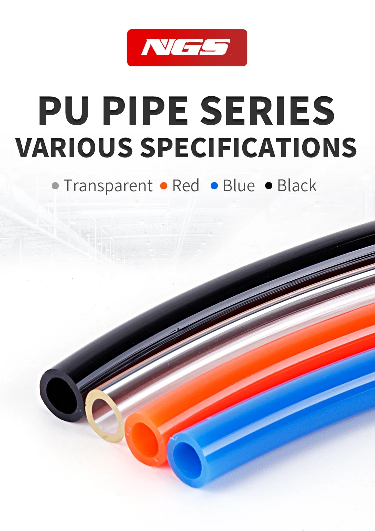 4,5,6,8mm Polyurethane Air PU pipe /Tube Various Sizes X 1 metre length-BLACK 