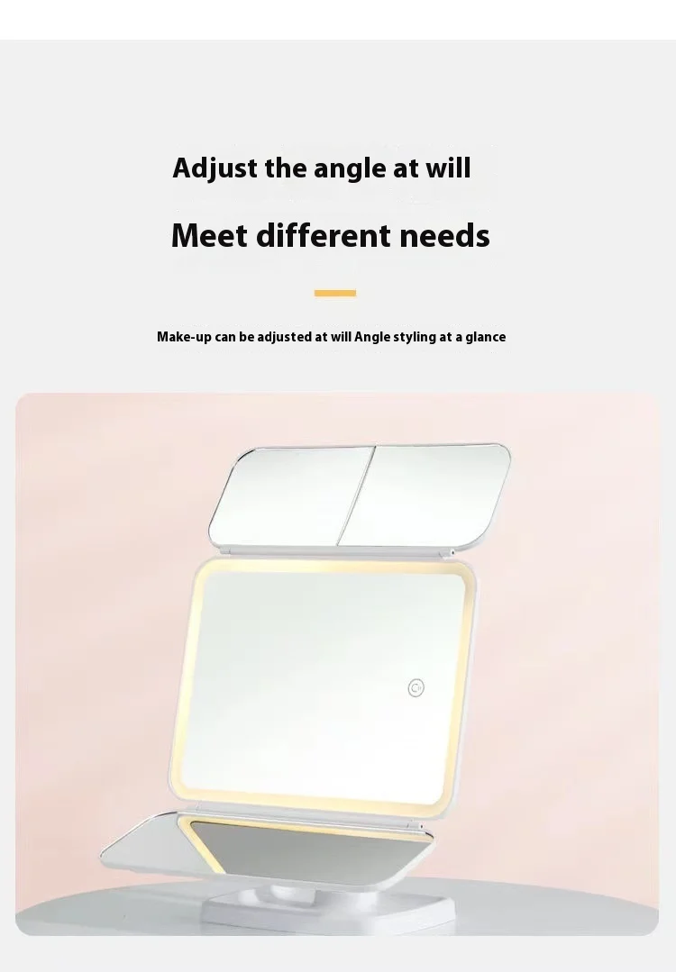 Latest Foldable Vanity LED Lighted Makeup Mirror Touch Screen 1X/2X/3X Magnification for Cosmetics