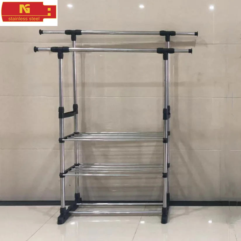 High Quality Stainless Steel Clothes Drying Hanging Rack Expanding