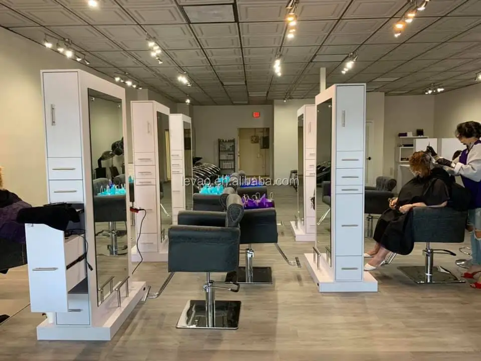 salon mirror station styling