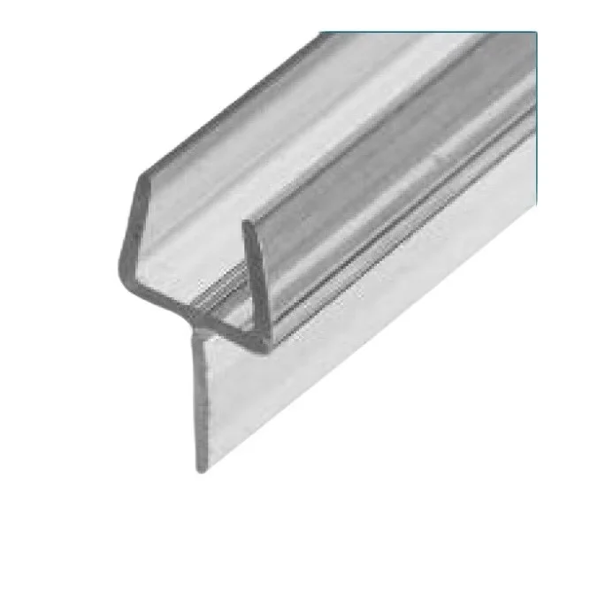 Modern Transparent P501BR  Shower Door Waterproof Seal  One-piece Bottom Rail with clear Soft Fin Sweep factory