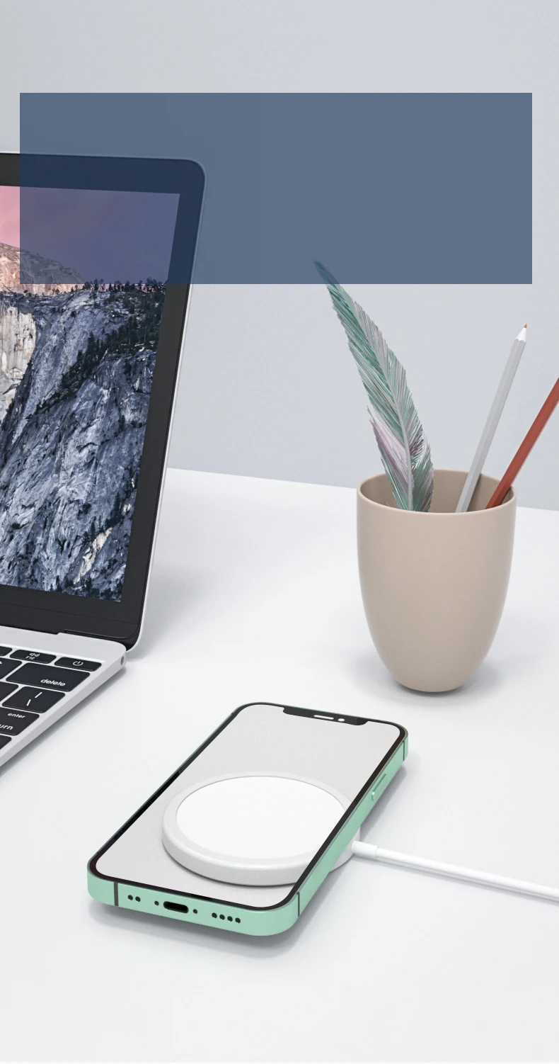 Amazon Hot Selling New For Iphone 12 Wireless Charging Ultrathin Round