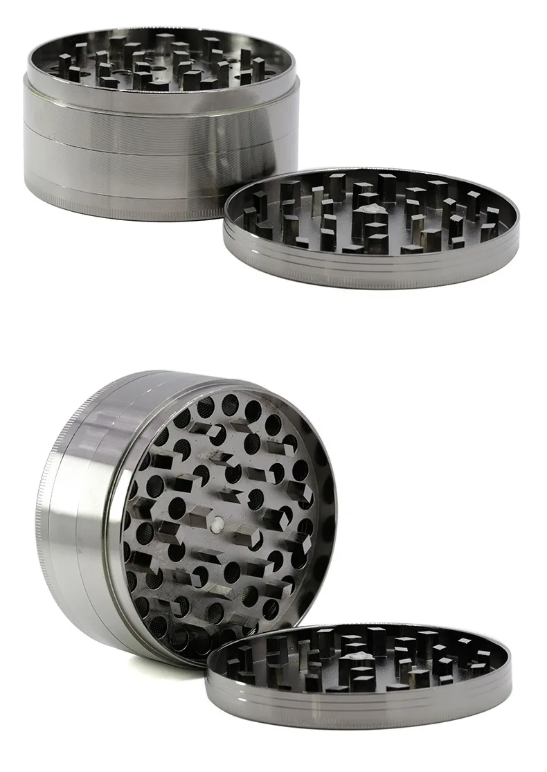Large size 4 parts diameter 100mm zinc alloy herb grinders tobacco crusher