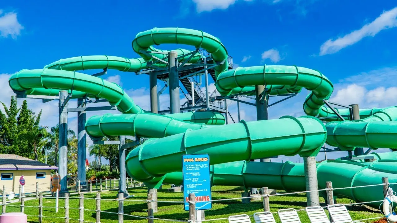 spiral black hole fiberglass water slide aqua park pool slide