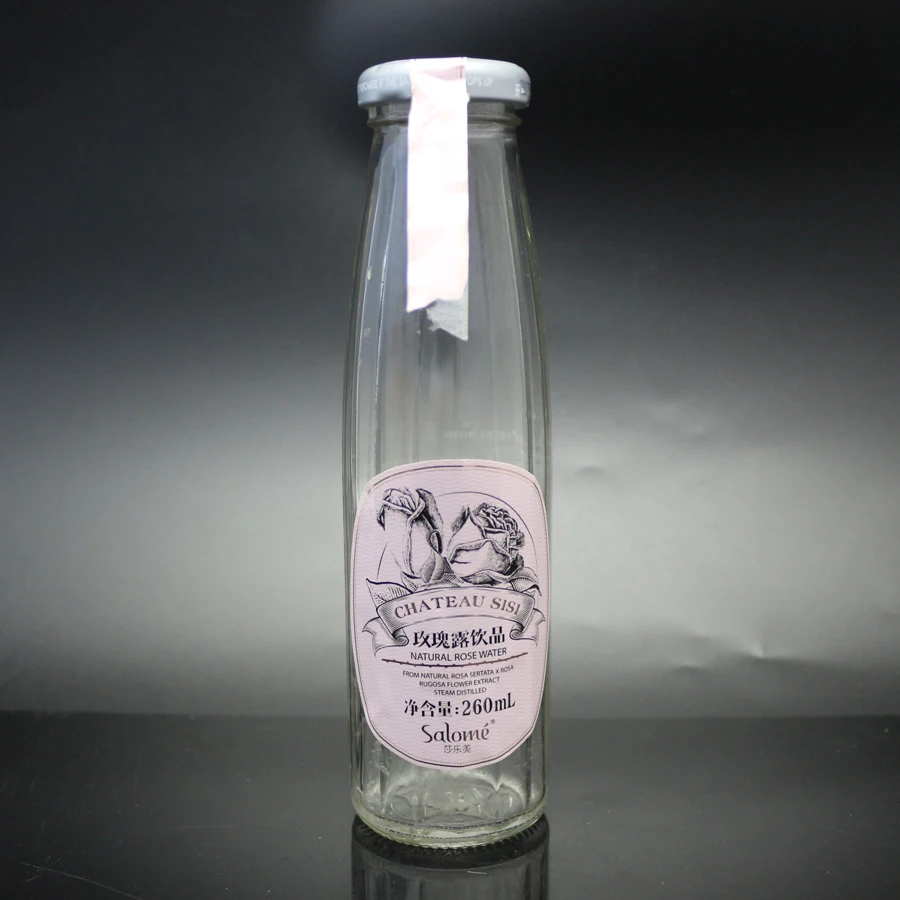 Luxury 260ml Slim Fluted Glass Juice Bottle Packaging Buy Clear Fluted Glass Bottle,260ml