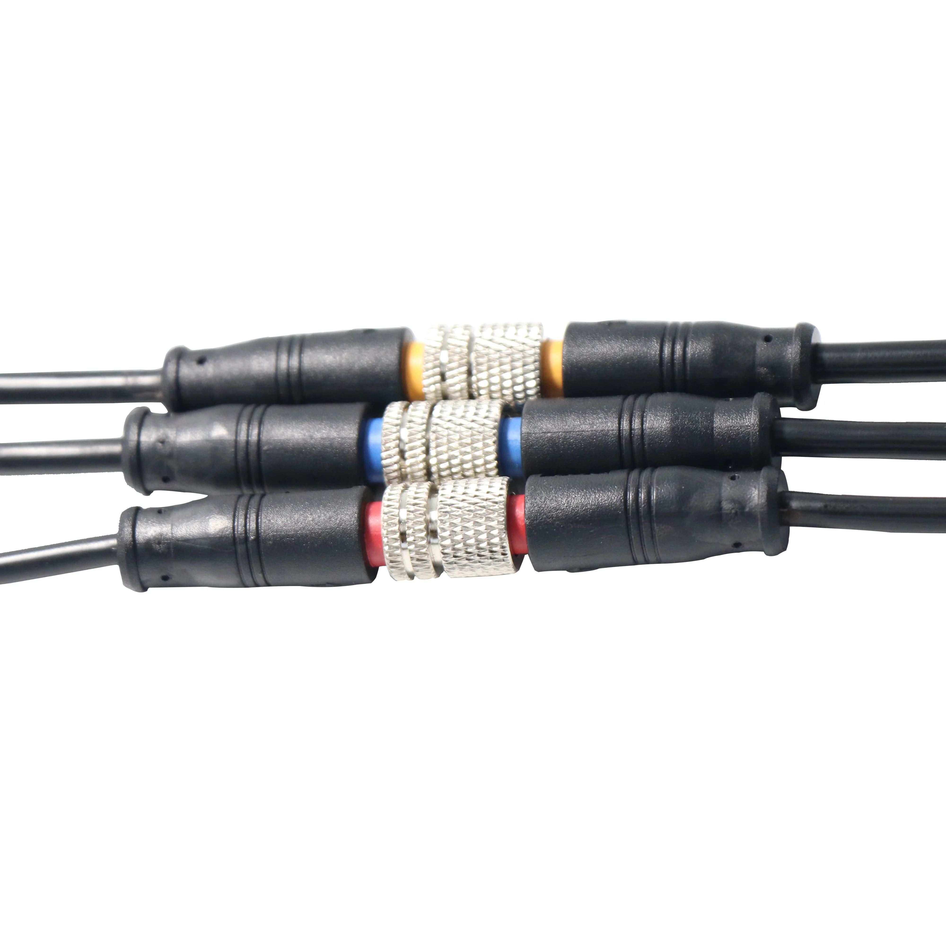 LED strip light male female straight 90 degree angle M8 4pin 5pin 6pin 2pin 3pin PCB circular cable connector