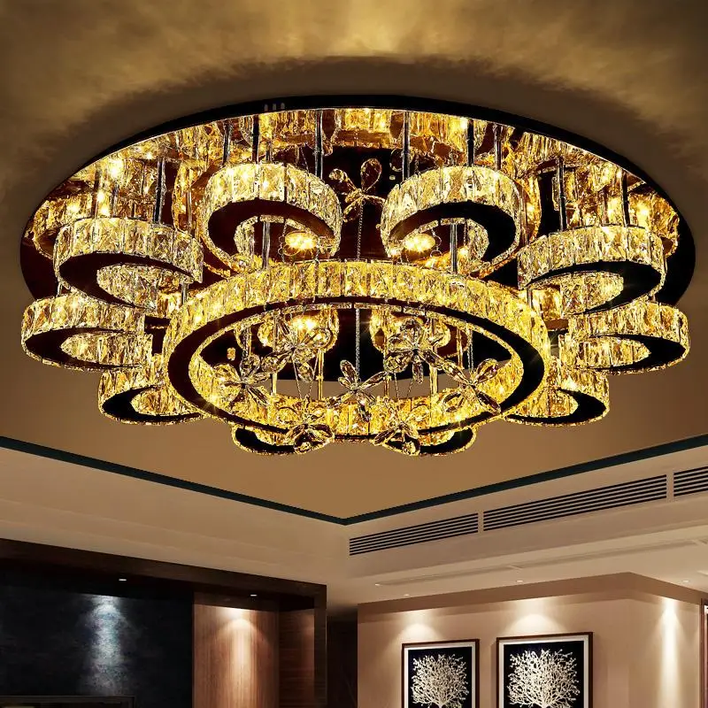 Markdown Sale Residential Application Clear Crystal LED Lamp Ceiling Lights 8909-D1000