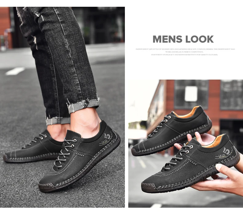 Genuine Leather Men Casual Shoes Luxury Brand 2019 Mens Loafers ...