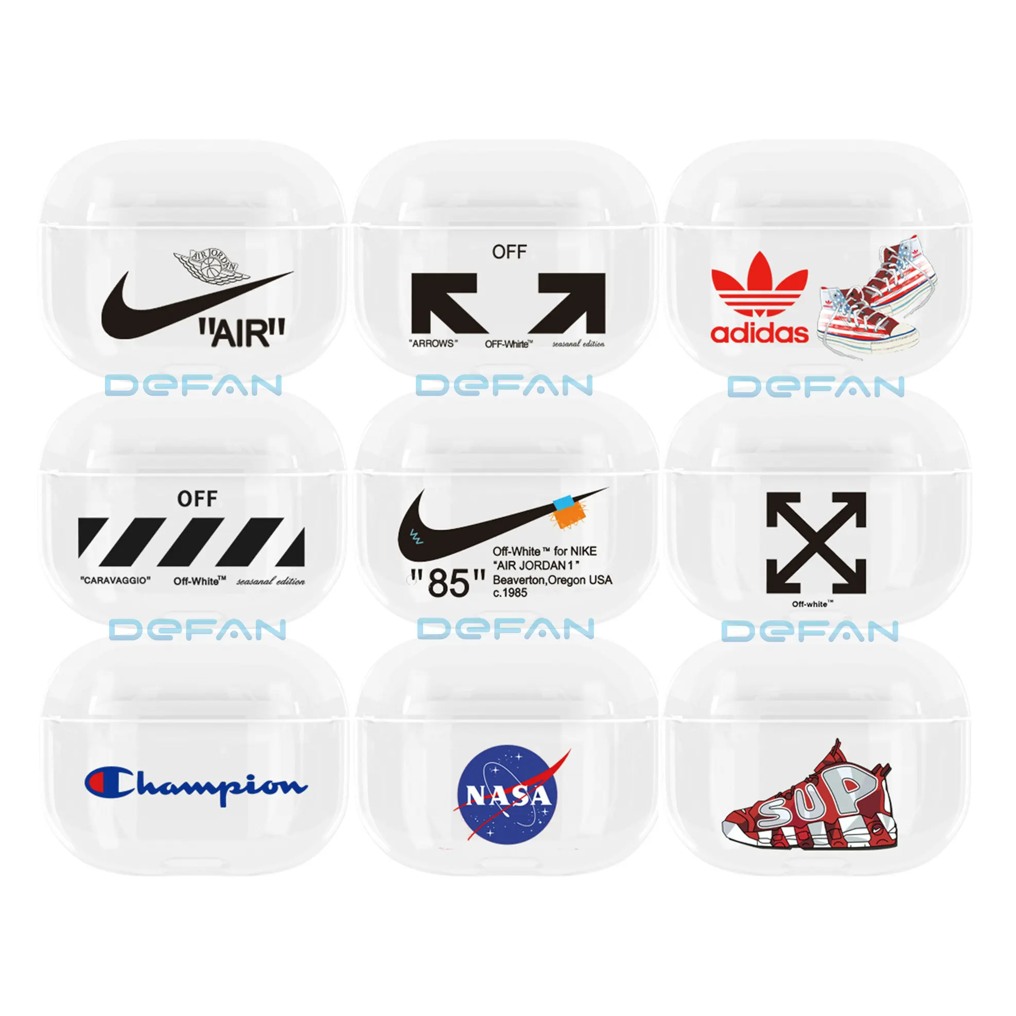 
AirPods Pro Case Cute Clear Smooth PC Shockproof Cover Case for Apple Airpods Pro & 3 Air pods Pro 