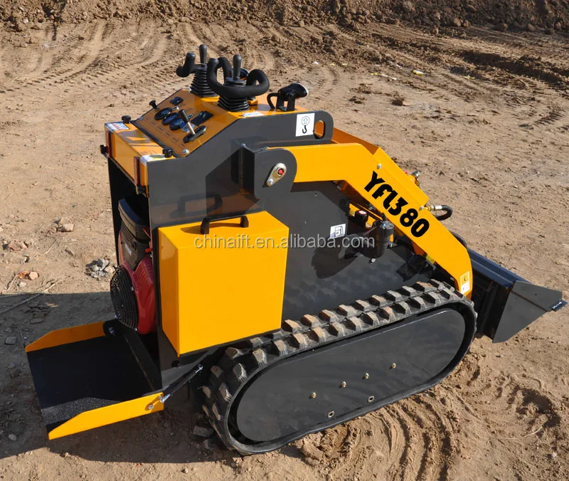 hy380 track type mini skid steer loader with mini trencher for sale, View track type mini skid