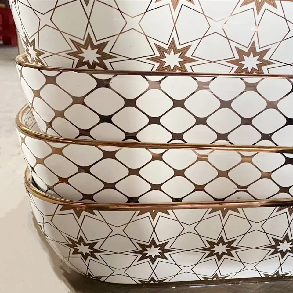 Decorative Pvd Ceramic Wash Basin/toilet Gold Plating Decal Paper Buy