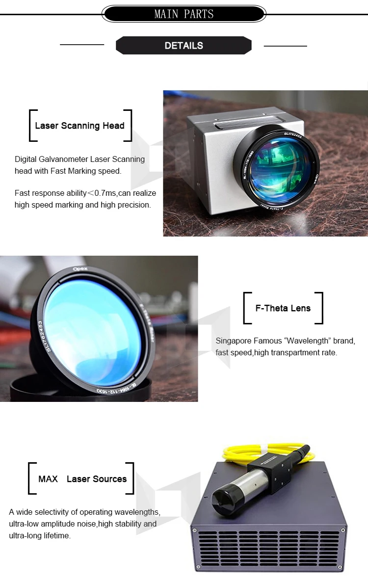 Max 20w mini stainless steel iron carbon steel plastic tool fiber laser marking machine