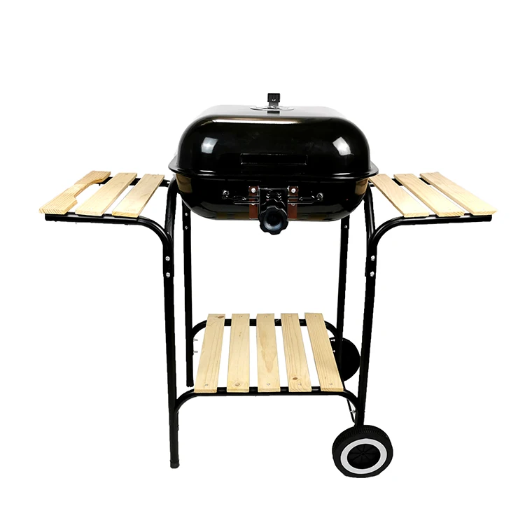 Square Outdoor Kitchen Trolly Bbq Barbeque Grills Charcoal