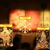 Decorative Christmas lights Battery operated String 3D Acrylic light sucker hang light