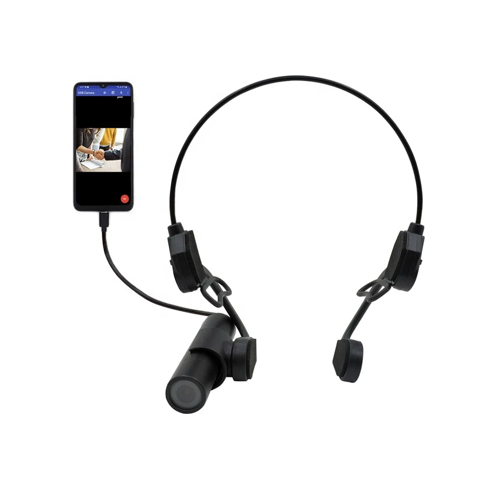 UVC-compliant USB webcam connected to Android phone via OTG cable