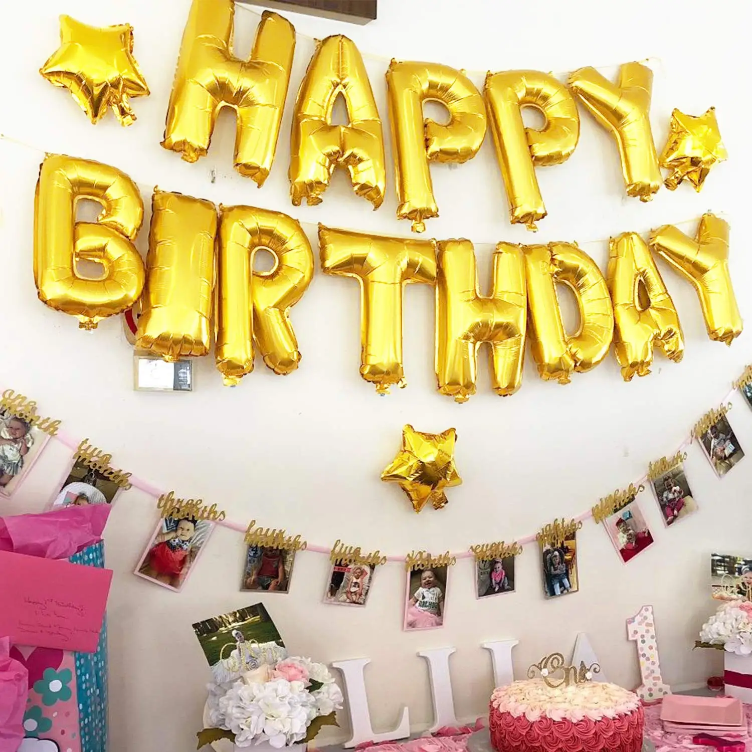 16 Inch Happy Birthday Balloons Balloon Banner Aluminum Foil Letters