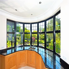 Американский стандарт древесины дуба одетый алюминиевый окно с тонкой металлической рамкой