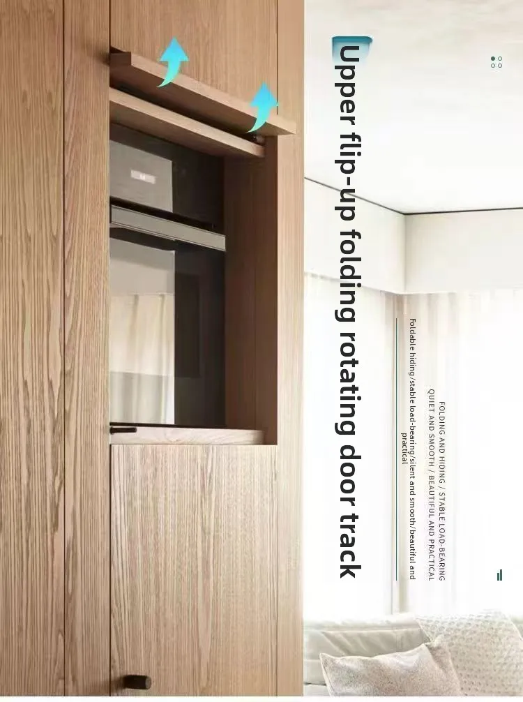 Muebles Hardware de 35 mm Policita Puerta Tobog&aacute;n Sistema giratorio de la cocina plegable Diapositiva para el gabinete TV 
