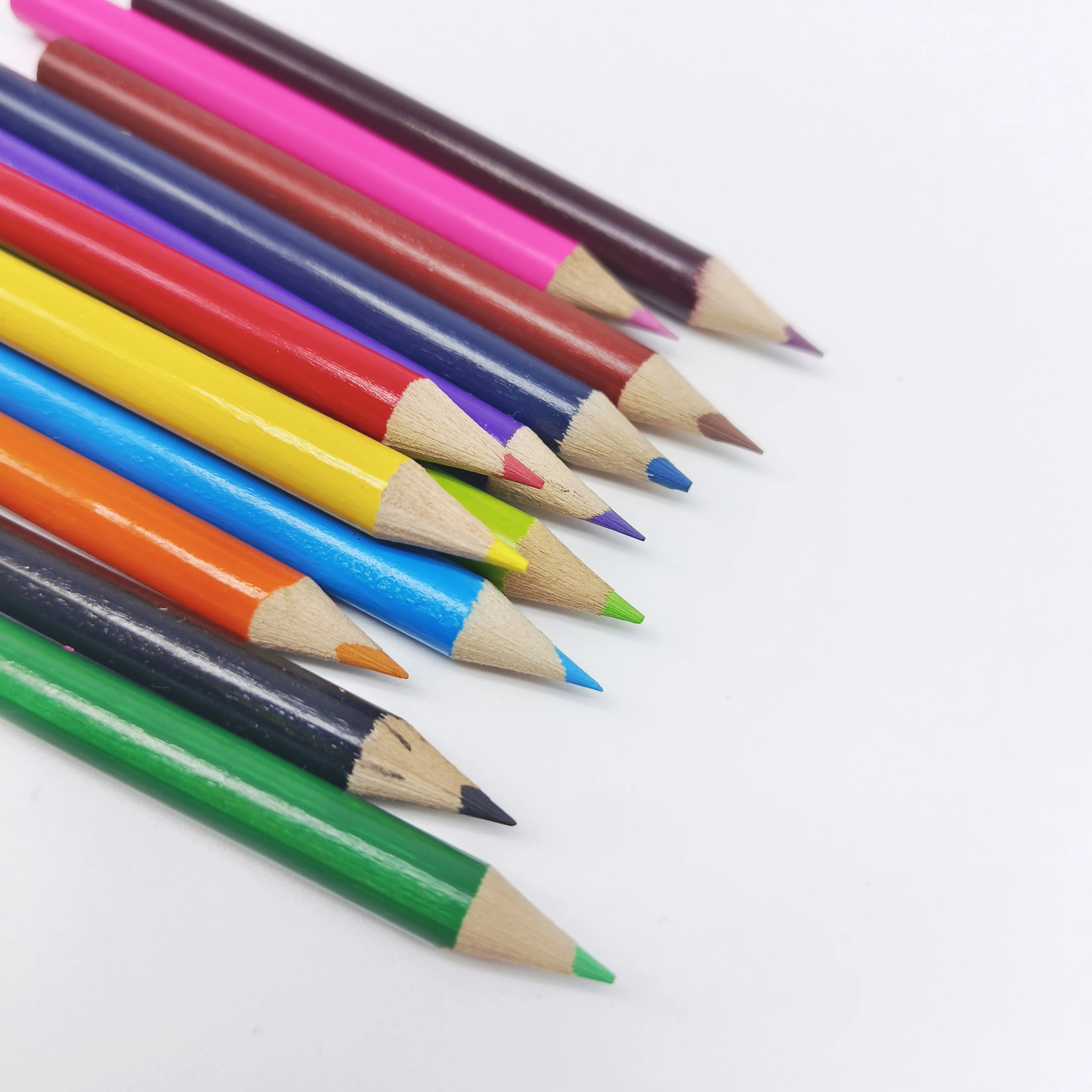 Promotional Cheap Wood Color Pencil 3.5 Inch Mini School Student