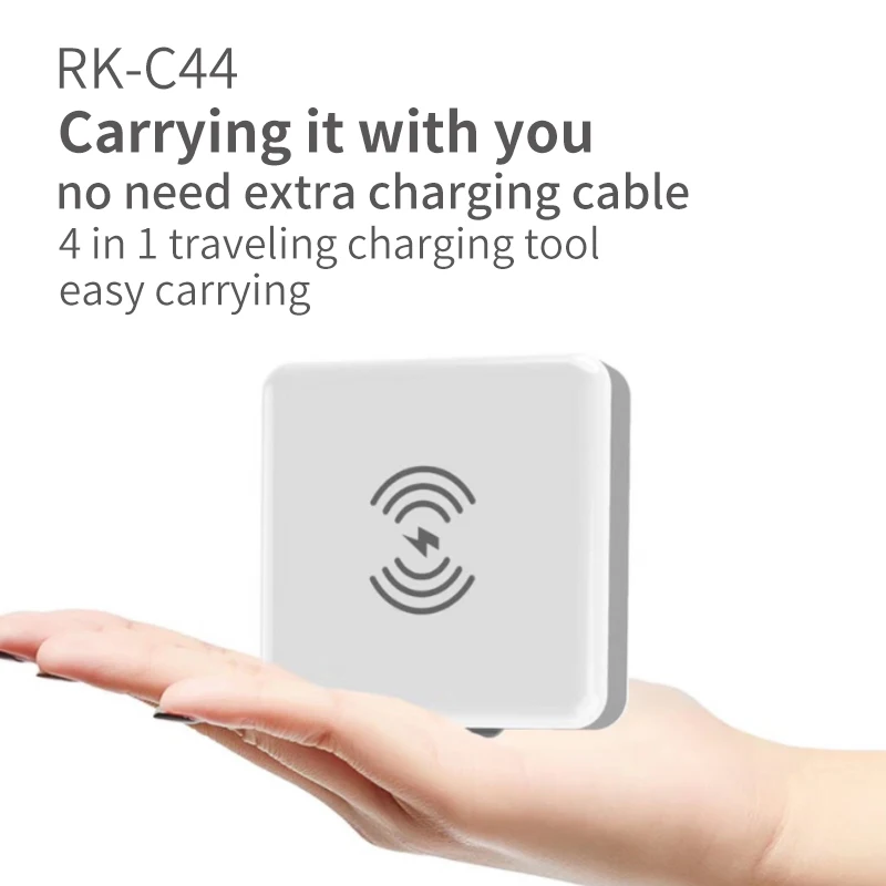 Fold design 3 in 115w fast charge wireless charger stand 10000mah fast charging adapter Wireless Powerbank for all phones RK-C44 - ANKUX.COM